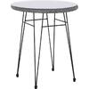 SALSA Τραπέζι H.70cm Μέταλλο Βαφή Μαύρο, Wicker Γκρι (Ε244,ΤΗ1)