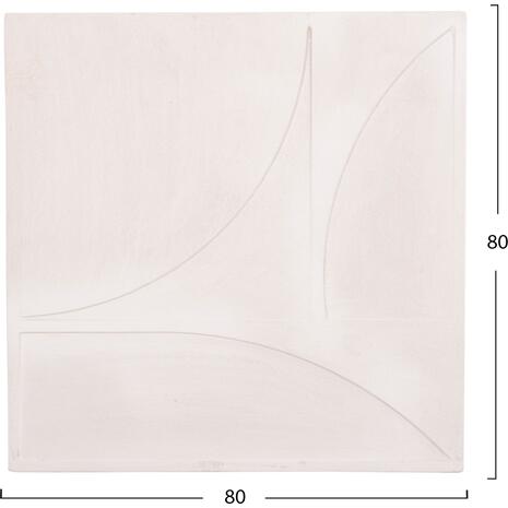 ΠΙΝΑΚΑΣ ΤΕΤΡΑΓΩΝΟΣ ΣΕΙΡΑ SANTORINI HM4507 MDF ΣΕ ΥΠΟΛΕΥΚΟ ΧΡΩΜΑ 80x4(πάχος)x80Υεκ.