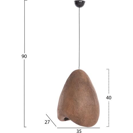 ΦΩΤΙΣΤΙΚΟ ΟΡΟΦΗΣ ΜΕ ΟΨΗ ΠΕΤΡΑΣ STONER (S) HM4417 ΣΚΟΥΡΟ ΜΠΕΖ 35x27x40Υεκ.