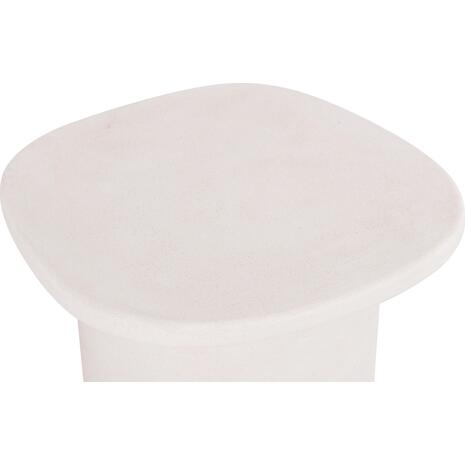 ΤΡΑΠΕΖΙ ΣΑΛΟΝΙΟΥ ΟΒΑΛ ΣΕΙΡΑ SANTORINI HM18054 MDF ΣΕ ΥΠΟΛΕΥΚΟ ΧΡΩΜΑ 54x54,5x40Υεκ