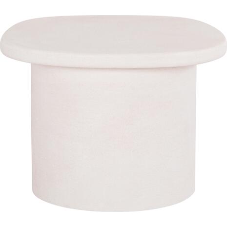 ΤΡΑΠΕΖΙ ΣΑΛΟΝΙΟΥ ΟΒΑΛ ΣΕΙΡΑ SANTORINI HM18054 MDF ΣΕ ΥΠΟΛΕΥΚΟ ΧΡΩΜΑ 54x54,5x40Υεκ