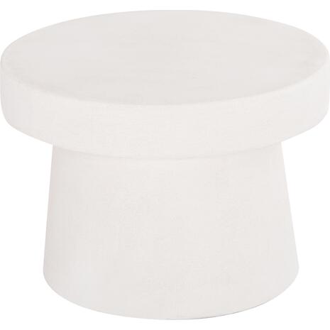 ΤΡΑΠΕΖΙ ΣΑΛΟΝΙΟΥ ΣΤΡΟΓΓΥΛΟ ΣΕΙΡΑ SANTORINI HM18051 MDF ΣΕ ΥΠΟΛΕΥΚΟ ΧΡΩΜΑ Φ60x42,5Υεκ.