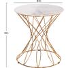 ΒΟΗΘΗΤΙΚΟ ΤΡΑΠΕΖΑΚΙ RUDY HM18037.01 ΚΕΡΑΜΙΚΟ TOP ΛΕΥΚΟ-ΜΕΤΑΛΛΟ ΧΡΥΣΟ Φ45x48,5Υεκ.