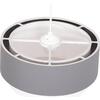 ΦΩΤΙΣΤΙΚΟ ΟΡΟΦΗΣ ΚΥΛΙΝΔΡΙΚΟ KRIKS HM4706.01 PVC ΣΕ ΛΕΥΚΟ-ΓΚΡΙ Φ30x70Υεκ.
