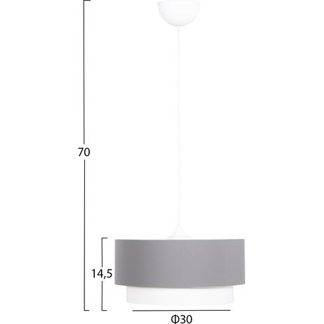 ΦΩΤΙΣΤΙΚΟ ΟΡΟΦΗΣ ΚΥΛΙΝΔΡΙΚΟ KRIKS HM4706.01 PVC ΣΕ ΛΕΥΚΟ-ΓΚΡΙ Φ30x70Υεκ.