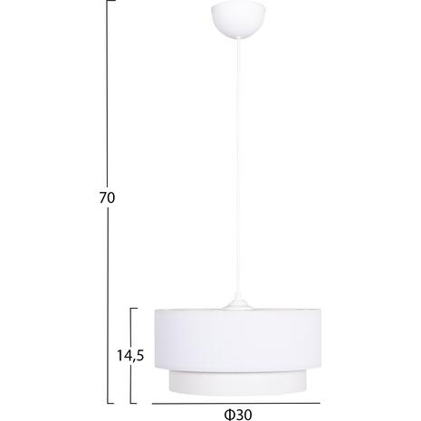 ΦΩΤΙΣΤΙΚΟ ΟΡΟΦΗΣ ΚΥΛΙΝΔΡΙΚΟ KRIKS HM4707.01 PVC ΣΕ ΛΕΥΚΟ Φ30x70Υεκ.