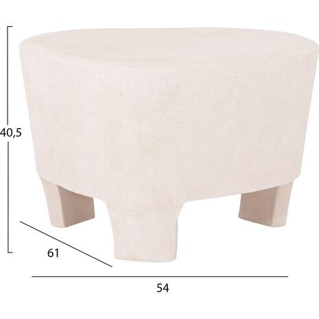 ΤΡΑΠΕΖΙ ΣΑΛΟΝΙΟΥ ΣΕΙΡΑ SANTORINI HM18053 MDF ΣΕ ΥΠΟΛΕΥΚΟ ΧΡΩΜΑ 54x61x40,5Υεκ.