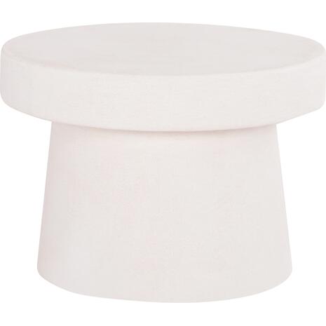 ΤΡΑΠΕΖΙ ΣΑΛΟΝΙΟΥ ΣΤΡΟΓΓΥΛΟ ΣΕΙΡΑ SANTORINI HM18051 MDF ΣΕ ΥΠΟΛΕΥΚΟ ΧΡΩΜΑ Φ60x42,5Υεκ.