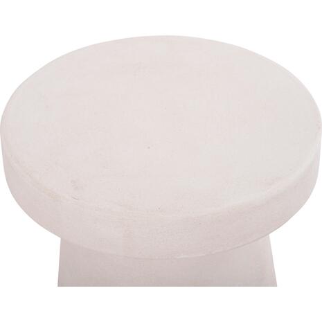 ΤΡΑΠΕΖΙ ΣΑΛΟΝΙΟΥ ΣΤΡΟΓΓΥΛΟ ΣΕΙΡΑ SANTORINI HM18052 MDF ΣΕ ΥΠΟΛΕΥΚΟ ΧΡΩΜΑ Φ48x49Υεκ.