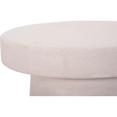 ΤΡΑΠΕΖΙ ΣΑΛΟΝΙΟΥ ΣΤΡΟΓΓΥΛΟ ΣΕΙΡΑ SANTORINI HM18052 MDF ΣΕ ΥΠΟΛΕΥΚΟ ΧΡΩΜΑ Φ48x49Υεκ.