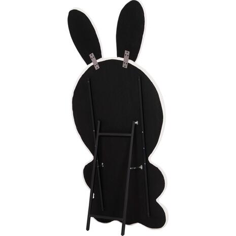 ΠΑΙΔΙΚΟΣ ΚΑΘΡΕΦΤΗΣ ΔΑΠΕΔΟΥ BUNNY HM4489.01 MDF ΡΟΖ & ΛΕΥΚΟ-ΜΑΥΡΟ STAND 80x162Υεκ.