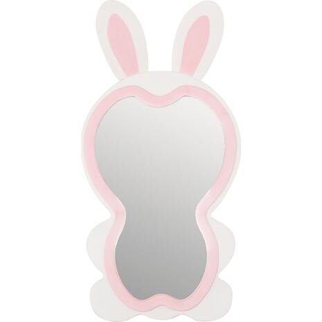 ΠΑΙΔΙΚΟΣ ΚΑΘΡΕΦΤΗΣ ΔΑΠΕΔΟΥ BUNNY HM4489.01 MDF ΡΟΖ & ΛΕΥΚΟ-ΜΑΥΡΟ STAND 80x162Υεκ.