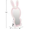 ΠΑΙΔΙΚΟΣ ΚΑΘΡΕΦΤΗΣ ΔΑΠΕΔΟΥ BUNNY HM4489.01 MDF ΡΟΖ & ΛΕΥΚΟ-ΜΑΥΡΟ STAND 80x162Υεκ.
