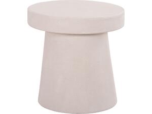 ΤΡΑΠΕΖΙ ΣΑΛΟΝΙΟΥ ΣΤΡΟΓΓΥΛΟ ΣΕΙΡΑ SANTORINI HM18052 MDF ΣΕ ΥΠΟΛΕΥΚΟ ΧΡΩΜΑ Φ48x49Υεκ.