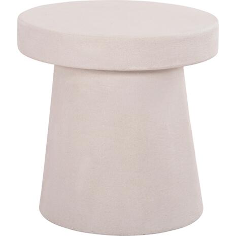 ΤΡΑΠΕΖΙ ΣΑΛΟΝΙΟΥ ΣΤΡΟΓΓΥΛΟ ΣΕΙΡΑ SANTORINI HM18052 MDF ΣΕ ΥΠΟΛΕΥΚΟ ΧΡΩΜΑ Φ48x49Υεκ.