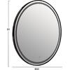 ΚΑΘΡΕΠΤΗΣ ΤΟΙΧΟΥ ΣΤΡΟΓΓΥΛΟΣ ROUNDER HM4503.01 ΑΛΟΥΜΙΝΙΟ ΣΕ ΜΑΥΡΟ-ΦΩΤΙΣΜΟΣ LED Φ80εκ.
