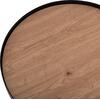 ΤΡΑΠΕΖΑΚΙ ΒΟΗΘΗΤΙΚΟ DENTON HM18023.01 MDF TOP ΦΥΣΙΚΟ ΞΥΛΟΥ-ΒΑΣΗ ΜΑΥΡΗ Φ45x51,5Υεκ.