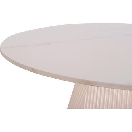 ΤΡΑΠΕΖΙ ΣΑΛΟΝΙΟΥ DUNCAN HM18022.02 ΚΕΡΑΜΙΚΟ TOP-MDF ΒΑΣΗ-ΚΡΕΜ ΛΕΥΚΟ Φ80x41Υεκ.