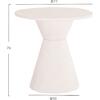 ΤΡΑΠΕΖΙ ΤΡΑΠΕΖΑΡΙΑΣ ΣΤΡΟΓΓΥΛΟ ΣΕΙΡΑ SANTORINI HM18055 MDF ΥΠΟΛΕΥΚΟ ΧΡΩΜΑ Φ77x76Υεκ.