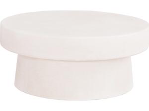 ΤΡΑΠΕΖΙ ΣΑΛΟΝΙΟΥ ΣΤΡΟΓΓΥΛΟ ΣΕΙΡΑ SANTORINI HM18050 MDF ΣΕ ΥΠΟΛΕΥΚΟ ΧΡΩΜΑ Φ80x35Υεκ.