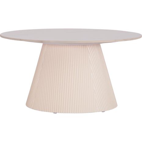 ΤΡΑΠΕΖΙ ΣΑΛΟΝΙΟΥ DUNCAN HM18022.02 ΚΕΡΑΜΙΚΟ TOP-MDF ΒΑΣΗ-ΚΡΕΜ ΛΕΥΚΟ Φ80x41Υεκ.