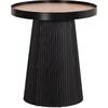 ΤΡΑΠΕΖΑΚΙ ΒΟΗΘΗΤΙΚΟ DENTON HM18023.01 MDF TOP ΦΥΣΙΚΟ ΞΥΛΟΥ-ΒΑΣΗ ΜΑΥΡΗ Φ45x51,5Υεκ.