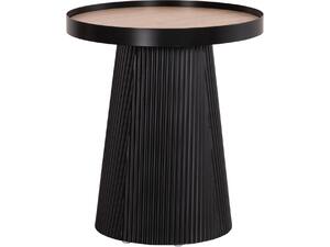 ΤΡΑΠΕΖΑΚΙ ΒΟΗΘΗΤΙΚΟ DENTON HM18023.01 MDF TOP ΦΥΣΙΚΟ ΞΥΛΟΥ-ΒΑΣΗ ΜΑΥΡΗ Φ45x51,5Υεκ.