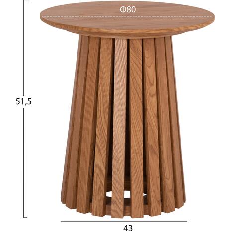 ΤΡΑΠΕΖΑΚΙ ΒΟΗΘΗΤΙΚΟ TALBERT HM18025 MDF ΣΕ ΦΥΣΙΚΟ ΞΥΛΟΥ Φ45x50,5Υεκ.