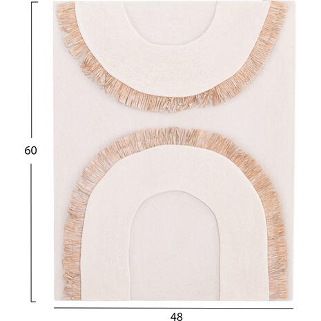ΠΙΝΑΚΑΣ ΟΡΘΟΓΩΝΙΟΣ ΣΕΙΡΑ SANTORINI HM4535 MDF ΥΠΟΛΕΥΚΟ ΧΡΩΜΑ-ΔΙΑΚΟΣΜΗΣΗ ΜΠΕΖ 48x4,5(πάχος)x60Υεκ.