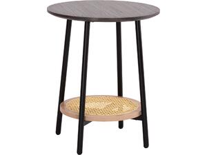 ΒΟΗΘΗΤΙΚΟ ΤΡΑΠΕΖAKI SEWELL HM18034 MDF ΣΕ ZEBRANO-ΜΕΤΑΛΛΙΚΑ ΠΟΔΙΑ-WICKER Φ45x55Υεκ