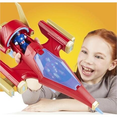 Jet μάχης Marvel Avengers με φιγούρα Iron Man Epic Hero Series Repulsor Blast Battle