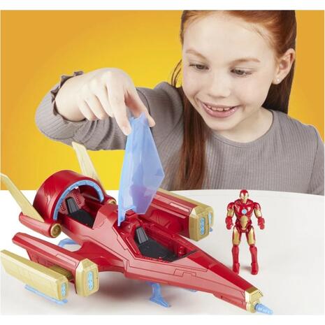 Jet μάχης Marvel Avengers με φιγούρα Iron Man Epic Hero Series Repulsor Blast Battle