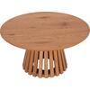 ΤΡΑΠΕΖΙ ΣΑΛΟΝΙΟΥ TALBERT HM18024 MDF ΣΕ ΑΝΟΙΧΤΟ ΦΥΣΙΚΟ ΞΥΛΟΥ Φ80x40,5Υεκ.