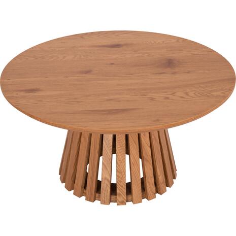 ΤΡΑΠΕΖΙ ΣΑΛΟΝΙΟΥ TALBERT HM18024 MDF ΣΕ ΑΝΟΙΧΤΟ ΦΥΣΙΚΟ ΞΥΛΟΥ Φ80x40,5Υεκ.