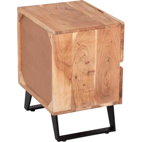 ΚΟΜΟΔΙΝΟ ALICIA HM8360.11 ΑΠΟ ΜΑΣΙΦ ΞΥΛΟ ΑΚΑΚΙΑΣ 45x35x56Yεκ.