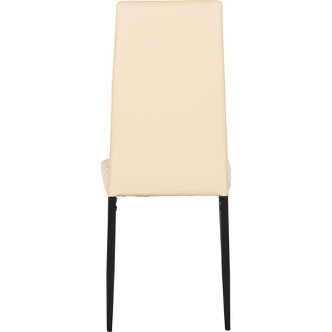 ΚΑΡΕΚΛΑ ΤΡΑΠΕΖΑΡΙΑΣ LADY HM0037.25 ΑΝΟΙΧΤΟ ΚΡΕΜ PU ΣΚΕΛΕΤΟΣ ΜΑΥΡΟΣ ΜΕΤΑΛ. (K/D) 42x44x95Υεκ (σετ 4 τεμαχίων) (Διάφορα χρώματα)