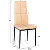 ΚΑΡΕΚΛΑ ΤΡΑΠΕΖΑΡΙΑΣ LADY HM0037.25 ΑΝΟΙΧΤΟ ΚΡΕΜ PU ΣΚΕΛΕΤΟΣ ΜΑΥΡΟΣ ΜΕΤΑΛ. (K/D) 42x44x95Υεκ (σετ 4 τεμαχίων) (Διάφορα χρώματα)