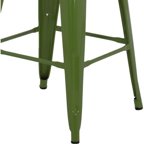 ΣΚΑΜΠΟ ΜΕΣΑΙΟΥ ΥΨΟΥΣ ΜΕΤΑΛΛΙΚΟ MELITA-PRO HM8573.53 ΣΕ LIGHT OLIVE GREEN 43x43x67Υεκ.