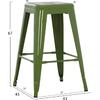 ΣΚΑΜΠΟ ΜΕΣΑΙΟΥ ΥΨΟΥΣ ΜΕΤΑΛΛΙΚΟ MELITA-PRO HM8573.53 ΣΕ LIGHT OLIVE GREEN 43x43x67Υεκ.