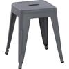 ΣΚΑΜΠΟ ΜΕΤΑΛΛΙΚΟ MELITA HM0096.50 ΣΕ ΓΚΡΙ ΜΑΤ ΧΡΩΜΑ 37x37x45Υεκ.