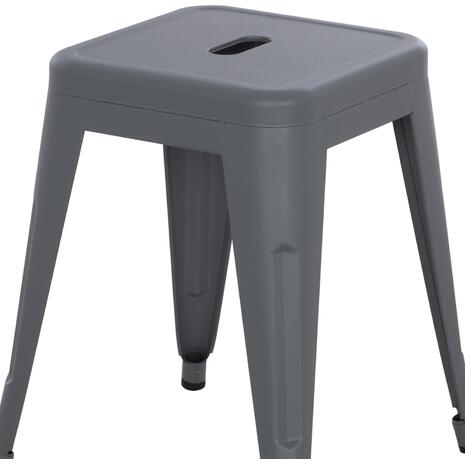 ΣΚΑΜΠΟ ΜΕΤΑΛΛΙΚΟ MELITA HM0096.50 ΣΕ ΓΚΡΙ ΜΑΤ ΧΡΩΜΑ 37x37x45Υεκ.