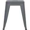 ΣΚΑΜΠΟ ΜΕΤΑΛΛΙΚΟ MELITA HM0096.50 ΣΕ ΓΚΡΙ ΜΑΤ ΧΡΩΜΑ 37x37x45Υεκ.