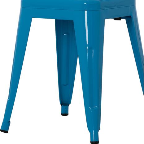 ΣΚΑΜΠΟ ΜΕΤΑΛΛΙΚΟ MELITA HM0096.48 ΣΕ ΜΠΛΕ ΧΡΩΜΑ 37x37x45Υεκ.