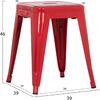 ΣΚΑΜΠΟ ΜΕΤΑΛΛΙΚΟ MELITA HM0096.44 ΣΕ ΚΟΚΚΙΝΟ ΧΡΩΜΑ 37x37x45Υεκ.
