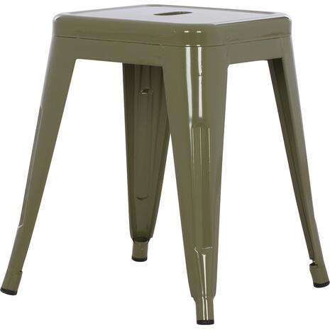 ΣΚΑΜΠΟ ΜΕΤΑΛΛΙΚΟ MELITA HM0096.43 ΣΕ DARK OLIVE ΧΡΩΜΑ 37x37x45Υεκ.