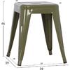 ΣΚΑΜΠΟ ΜΕΤΑΛΛΙΚΟ MELITA HM0096.43 ΣΕ DARK OLIVE ΧΡΩΜΑ 37x37x45Υεκ.