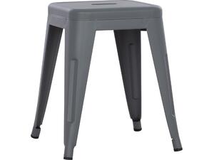 ΣΚΑΜΠΟ ΜΕΤΑΛΛΙΚΟ MELITA HM0096.50 ΣΕ ΓΚΡΙ ΜΑΤ ΧΡΩΜΑ 37x37x45Υεκ.