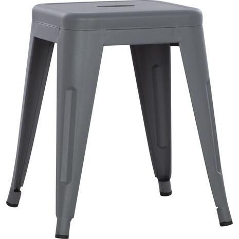 ΣΚΑΜΠΟ ΜΕΤΑΛΛΙΚΟ MELITA HM0096.50 ΣΕ ΓΚΡΙ ΜΑΤ ΧΡΩΜΑ 37x37x45Υεκ.