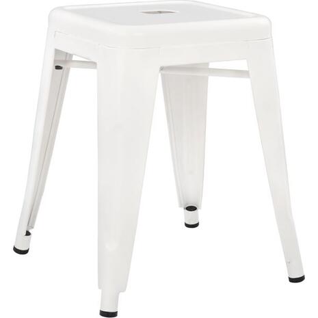 ΣΚΑΜΠΟ ΜΕΤΑΛΛΙΚΟ MELITA HM0096.41 ΣΕ MILK WHITE ΧΡΩΜΑ 37x37x45Υεκ.