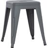 ΣΚΑΜΠΟ ΜΕΤΑΛΛΙΚΟ MELITA HM0096.50 ΣΕ ΓΚΡΙ ΜΑΤ ΧΡΩΜΑ 37x37x45Υεκ.